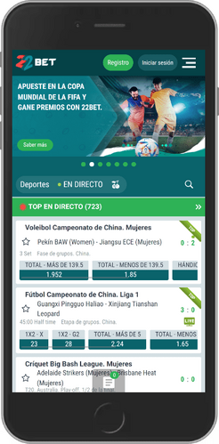 Fútbol Betting app — 22Bet
