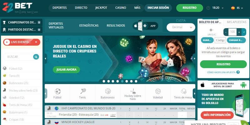 #3 Sitio De Apuestas Con Tarjeta De Crédito - 22Bet